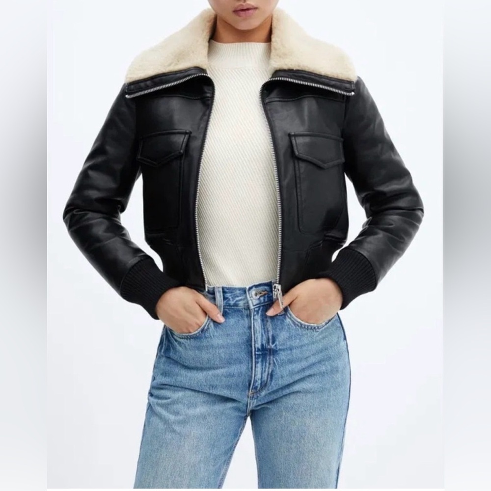 Mango Survive Double Faced Bomber Jacket